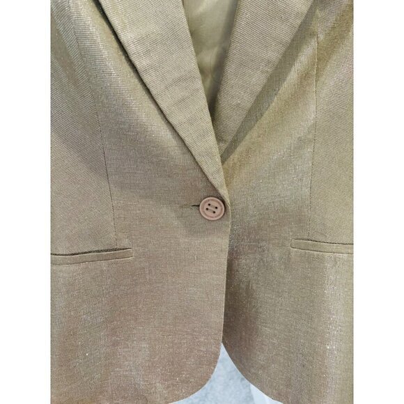 Full Circle womens jacket size 6 Uk gold shimmer metalic 36’chest 25’ long - Picture 11 of 12